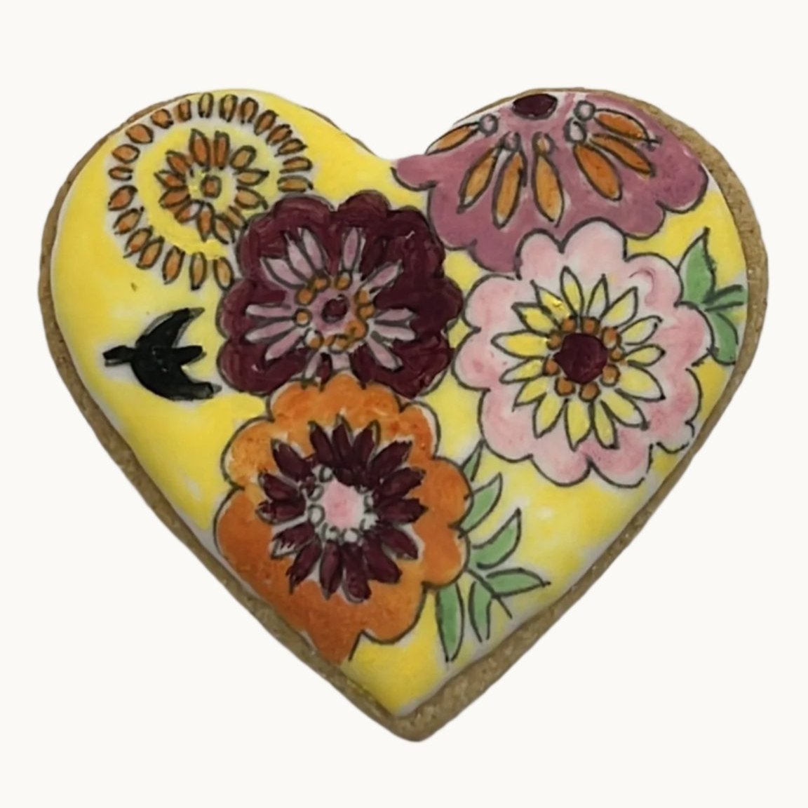 Heart with flowers